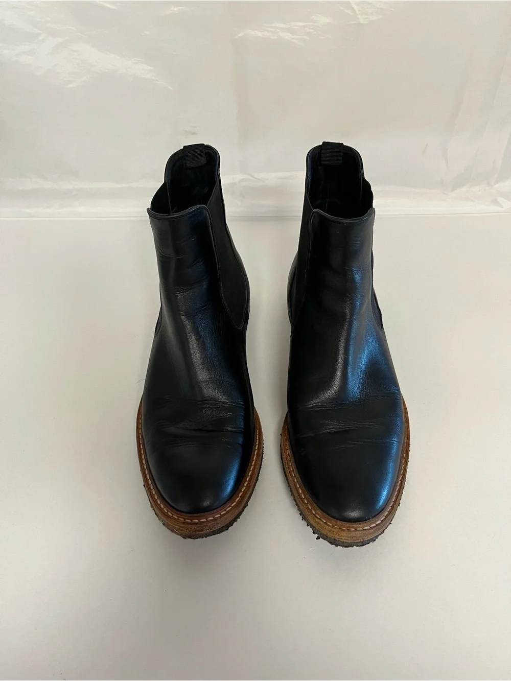 Barney’s New York Black Leather Chelsea Boots 8 1/2